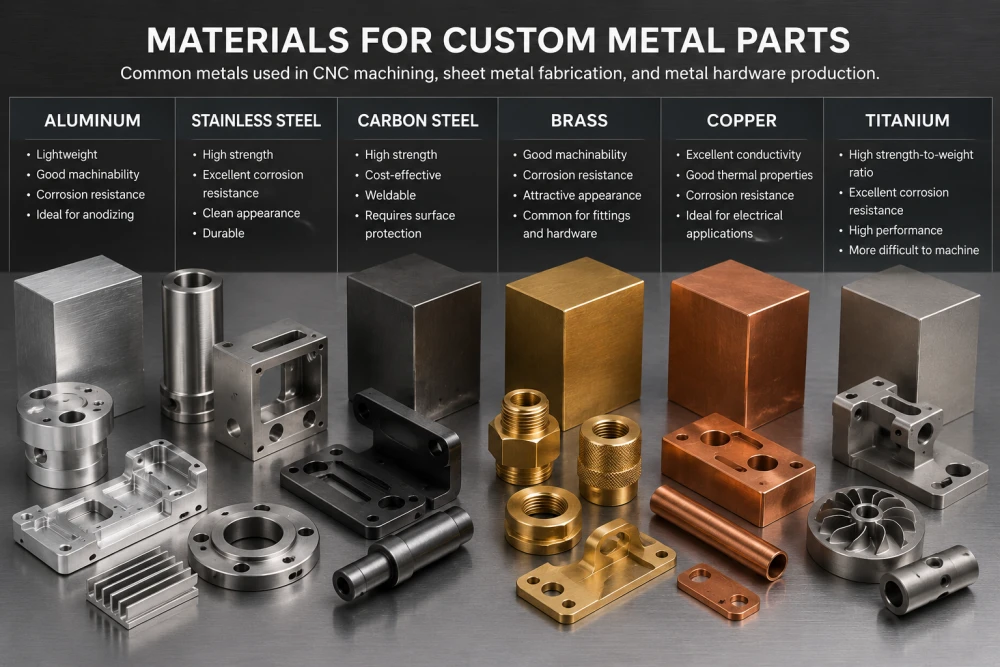 materials for custom metal parts
