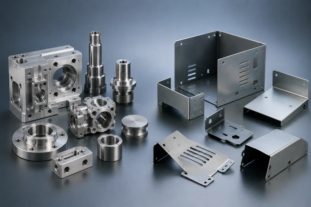 CNC machined parts vs sheet metal parts