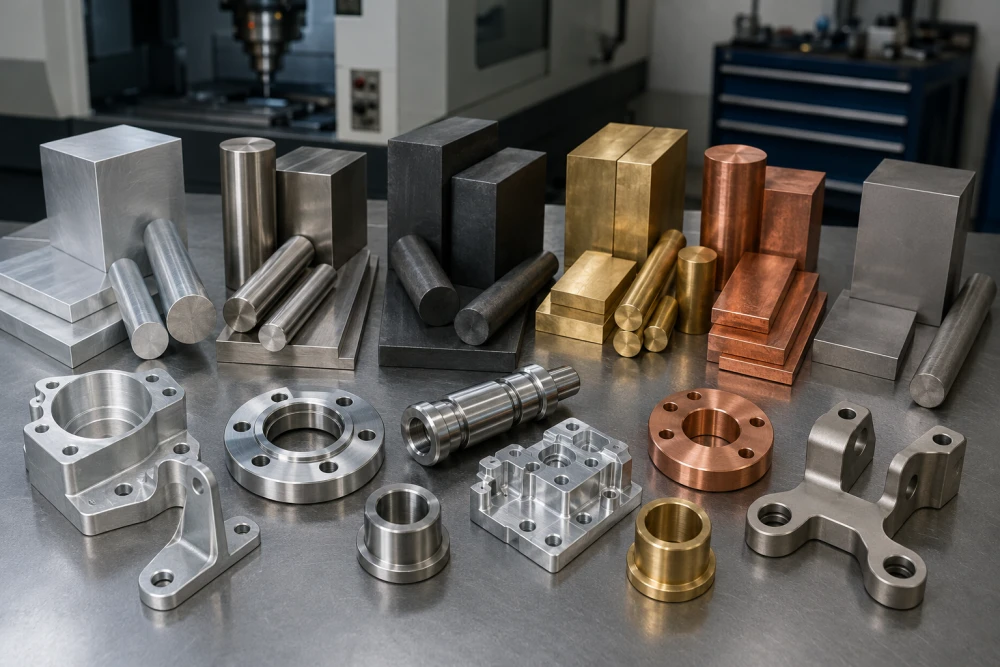 metal materials and surface finishes for custom parts